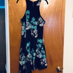 Razor back floral print dress